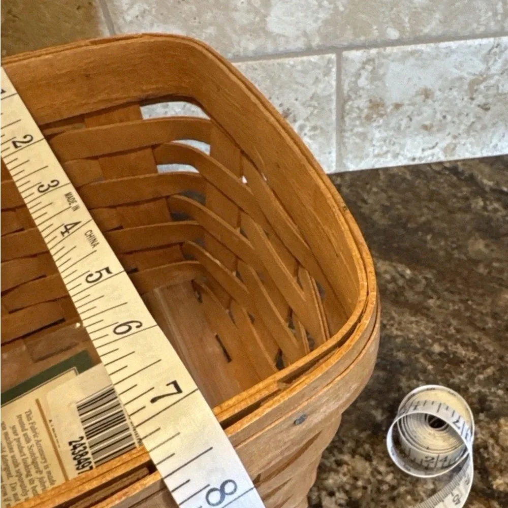Longaberger Handwoven Basket with Red Bandanna
